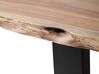 	Mesa de comedor de madera de acacia clara/negro 200 x 95 cm HEBY_750348