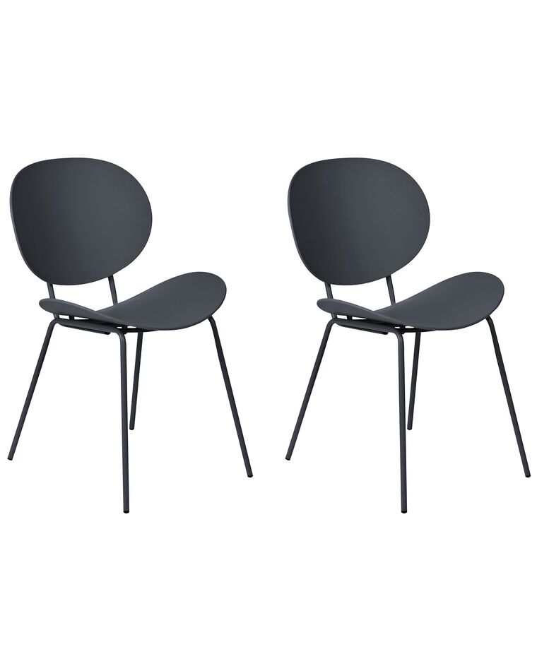 Set of 2 Dining Chairs Black SHONTO_861821