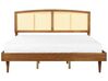 EU Super King Size Bed with LED Light Wood VARZY_899925