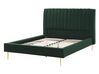 Zamatová posteľ 140 x 200 cm zelená MARVILLE_835910