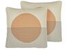 Set of 2 Cushions Geometric Pattern 45 x 45 cm Multicolour MOONFLOWER_818554