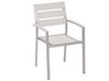 Conjunto de 6 sillas de jardín de metal blanco/plateado VERNIO_772090