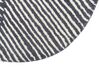 Tapis ovale en laine 140 x 200 cm blanc et gris graphite ZABOL_866794