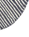 Tapis ovale en laine 140 x 200 cm blanc et gris graphite ZABOL_866794