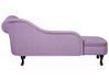 Right Hand Chaise Lounge Velvet Light Violet NIMES_712575
