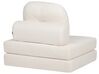 Boucle Single Sofa Bed White OLDEN_906488