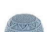 Bavlnená makramé taburetka ⌀ 40 cm modrá KAYSERI_801184