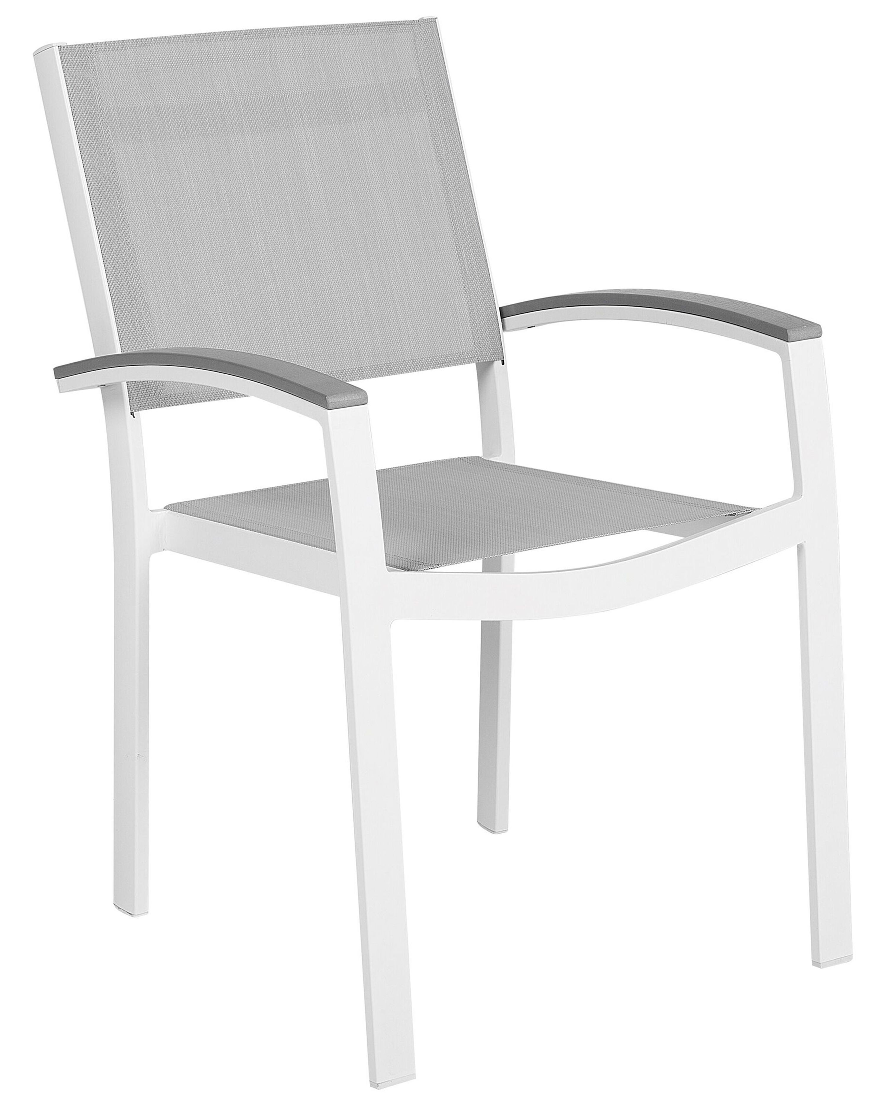 Set of 4 Garden Chairs Grey PERETA Beliani.co.uk