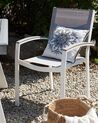 Conjunto de 2 cadeiras de jardim em alumínio cinzento PERETA_738734