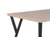 Mesa de comedor madera clara/negro 140 x 80 cm BRAVO_750516