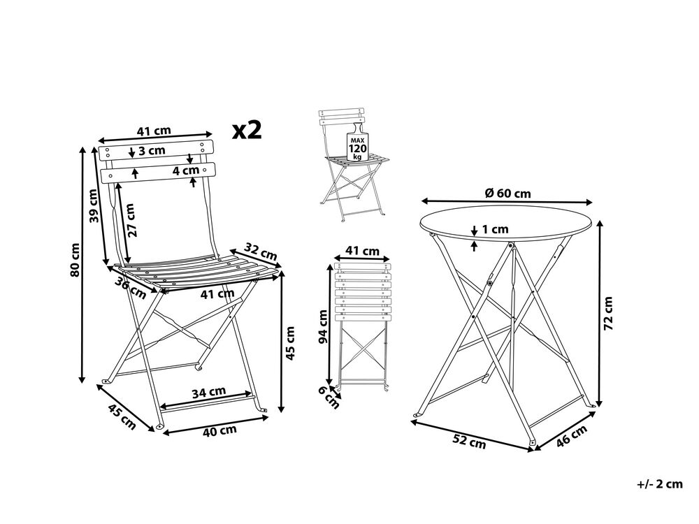 36 bistro store table and chairs