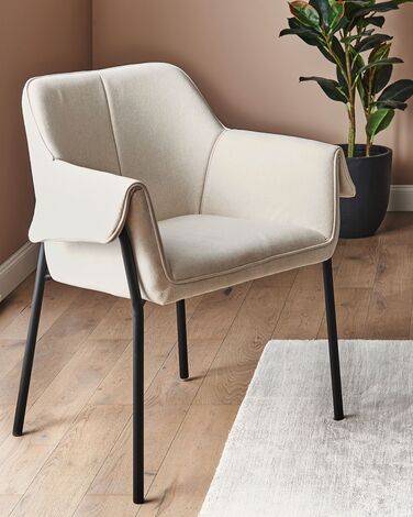 Fabric Accent Chair Cream ARLA