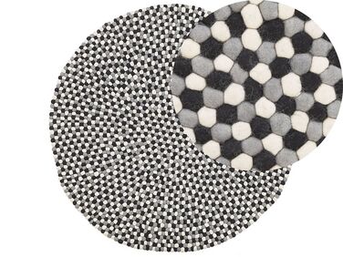 Okrúhly koberec z plstených guličiek ø 140 cm viacfarebný PENEK