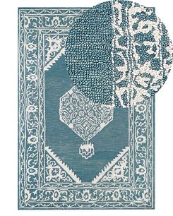 Matto villa sininen/valkoinen 140 x 200 cm GEVAS