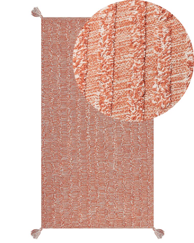 Dywan bawełniany 80 x 150 cm pomarańczowy MUGLA_839678