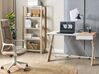 1 Drawer Home Office Desk 120 x 60 cm Light Wood and White HAMDEN_843389
