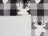 Manta de poliéster gris oscuro/negro/blanco 150 x 200 cm SHOREN_787233