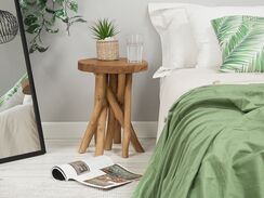 Sivupöytä vaalea tiikkipuu MERRITT Sivupöytä vaalea tiikkipuu MERRITT