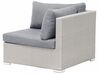 Lounge Set Rattan hellgrau 4-Sitzer rechtsseitig modular Auflagen grau SANO II_833487