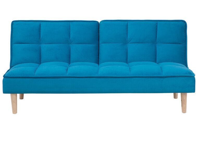 Divano letto moderno in tessuto azzurro SILJAN_702025