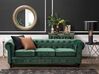 3 Seater Velvet Fabric Sofa Green CHESTERFIELD_705608