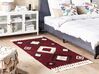 Bavlněný koberec 80 x 150 cm červený SIIRT_839619