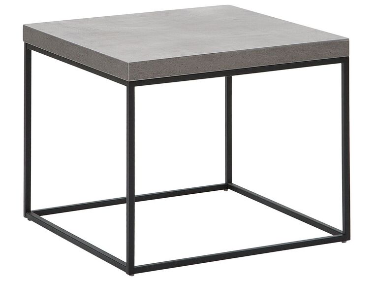Fekete Lábas Beton Hatású Modern Kisasztal 60 x 60 x 50 cm DELANO_756709