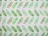 Coussin décoratif blanc / vert 45 x 45 cm PRUNUS_799519