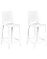 Zestaw 2 krzeseł barowych biały WELLINGTON_884218