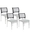 Conjunto de 4 cadeiras de conferência em plástico cinzento SEDALIA_902590