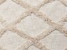 Manta decorativa em algodão creme 130 x 180 cm GUNA_829385