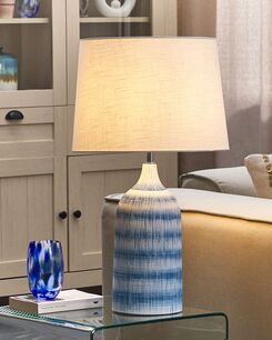 Pöytävalaisin keraaminen sininen GEORGINA