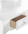 4 Drawers Dressing Table with Oval Mirror and Stool White AMOUR_786273