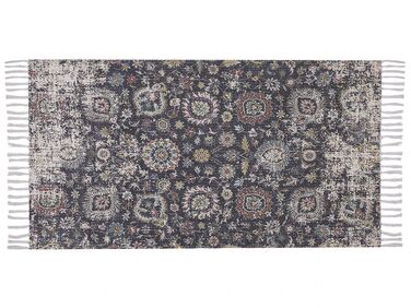 Teppich mehrfarbig 80 x 150 cm orientalisches Muster Kurzflor ARMUTALAN