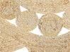 Teppich Jute beige ⌀ 120 cm Kurzflor zweiseitig ARABAN_790982