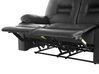 2 Seater Faux Leather Manual Recliner Sofa Black BERGEN_681496