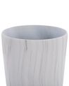 Conjunto de 2 vasos para plantas com efeito de mármore branca 23 x 23 x 42 cm LIMENARI_860286