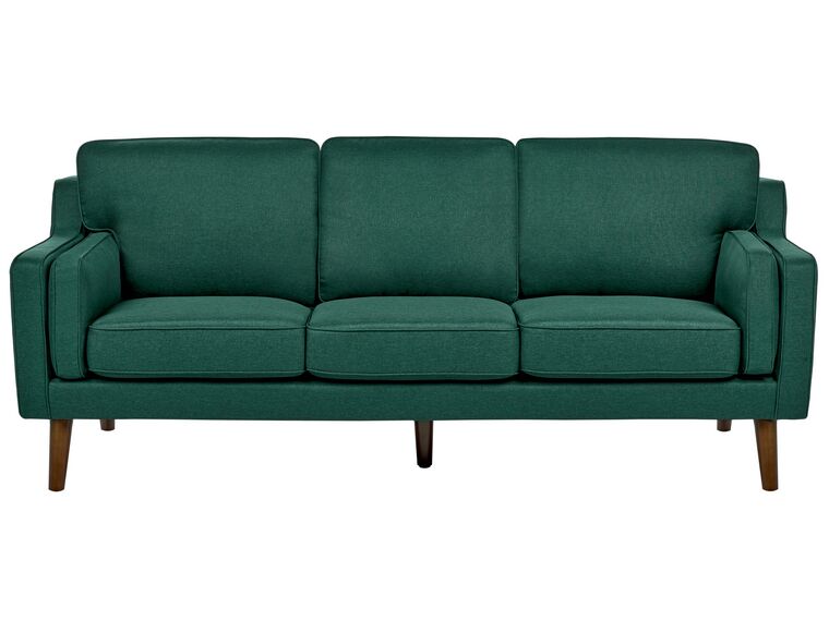 Háromszemélyes sötétzöld kárpitozott kanapé LOKKA_892447