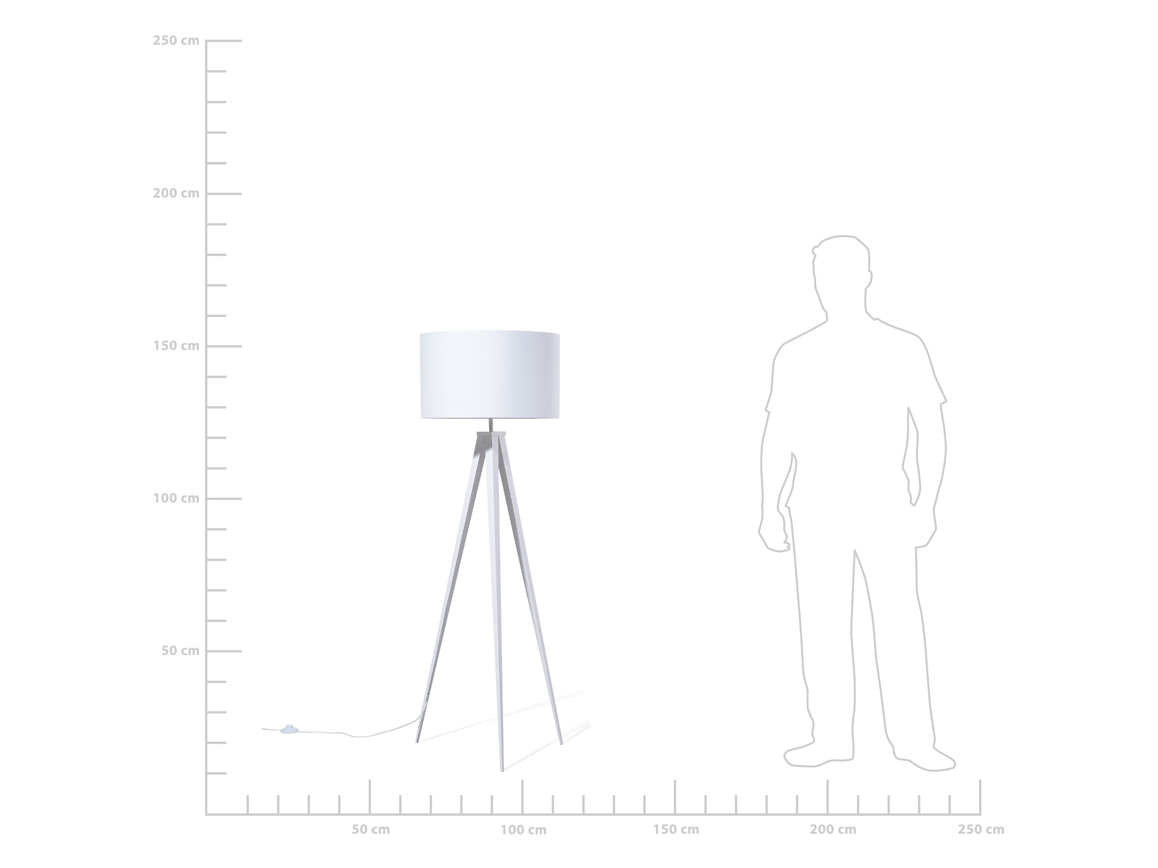 Lampa podłogowa metalowa biała STILETTO