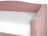 Rózsaszín kárpitozott kanapéágy 90 x 200 cm VITTEL_876407