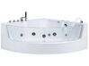 Banheira de hidromassagem de canto em acrílico branco com LED 190 x 135 cm MARINA_870358