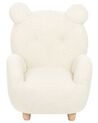 Cadeira para crianças forma de urso branco-creme MELBU_886811