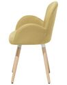 Set of 2 Fabric Dining Chairs Yellow BROOKVILLE_693811