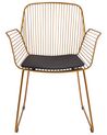 Set of 2 Metal Accent Chairs Gold APPLETON_907526