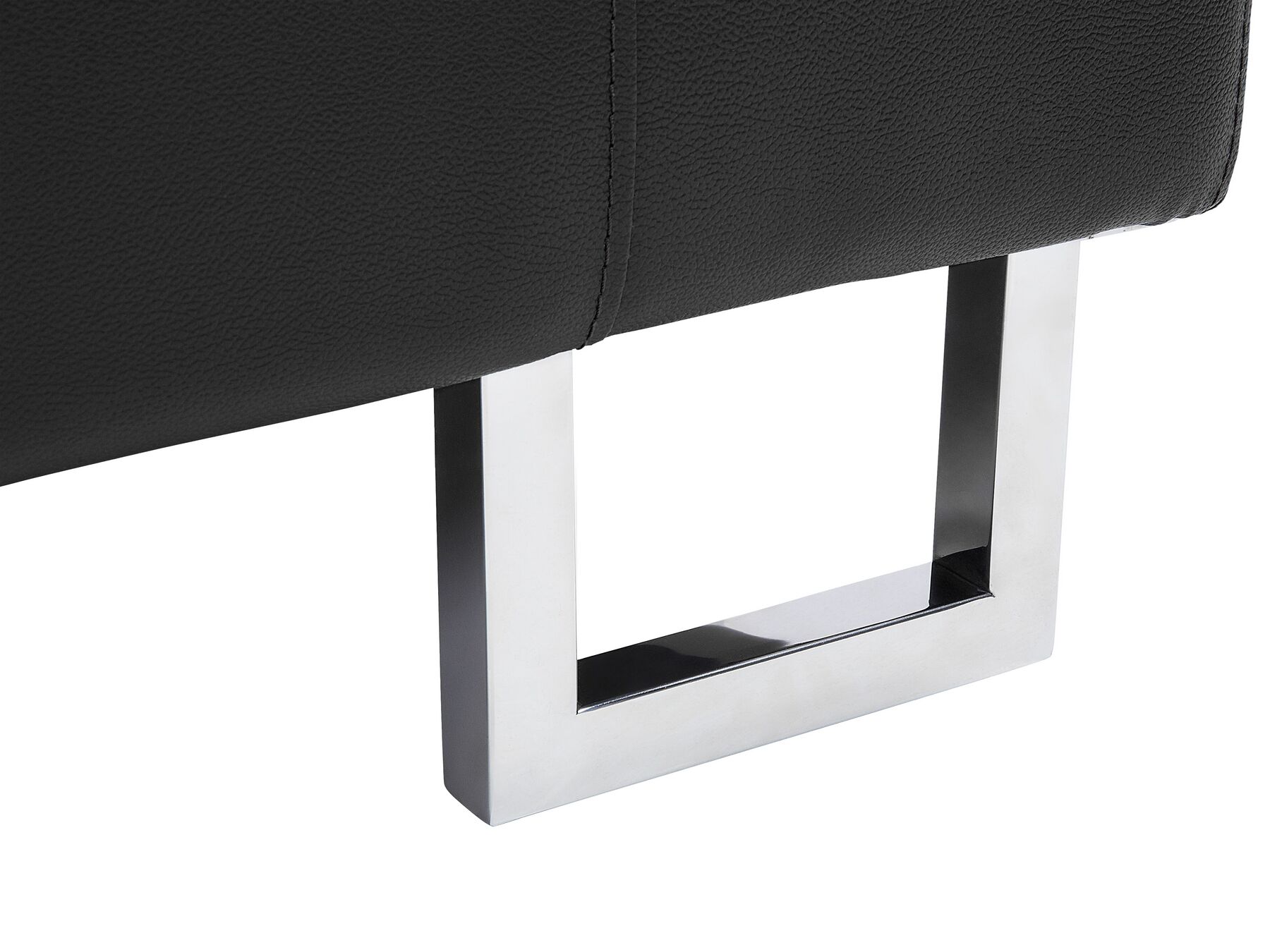 Right Hand Corner Leather Sofa Black STOCKHOLM Beliani.co.uk