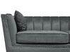 2 Seater Velvet Fabric Sofa Grey GAULA_706270