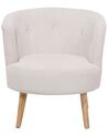 Fabric Tub Chair Off-White ODENZEN_710474