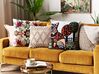 Set of 2 Embroidered Cotton Cushions Flower Pattern 50 x 50 cm Multicolour BAHRAICH_829305