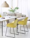 Spisebordsstol gul PP/sort metal sæt af 2 SYLVA_783908
