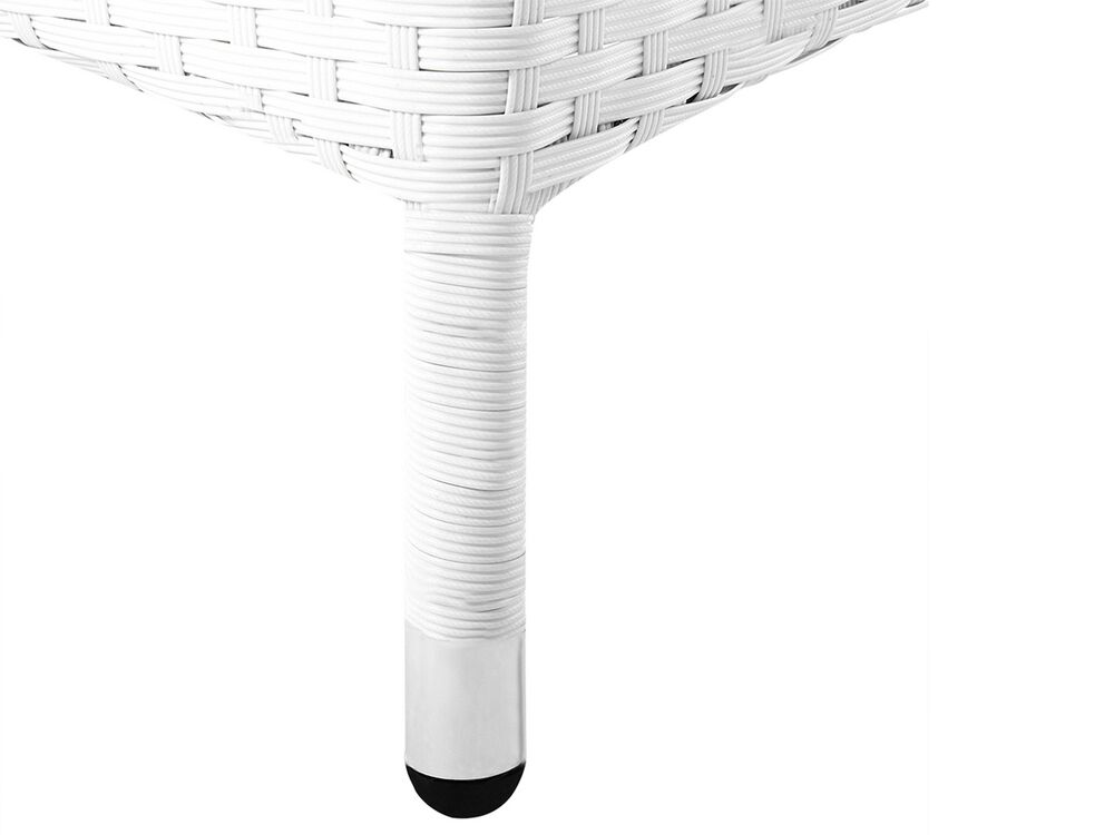 Conjunto de jardín en ratán blanco para 8 personas ITALY | Beliani.es